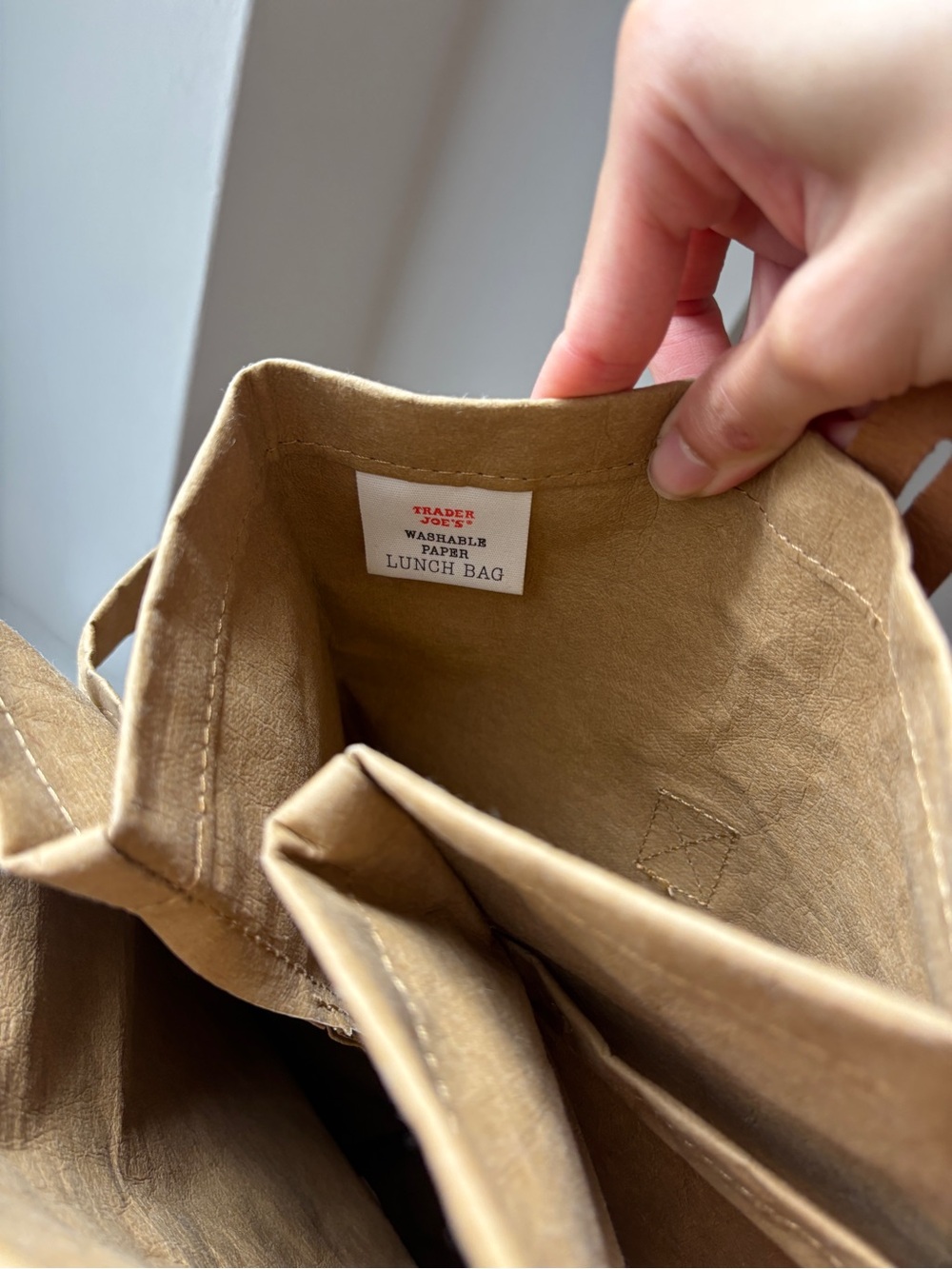 TRADER JOES washable reusable paper lunch bag - Picture 2 of 3